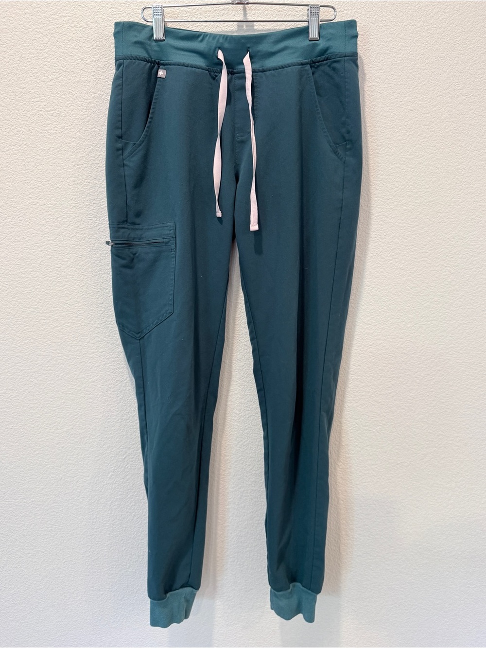 FIGS Zamora Jogger Scrub Pants S Tall Teal Athleisure Nurse Utility Core Uniform